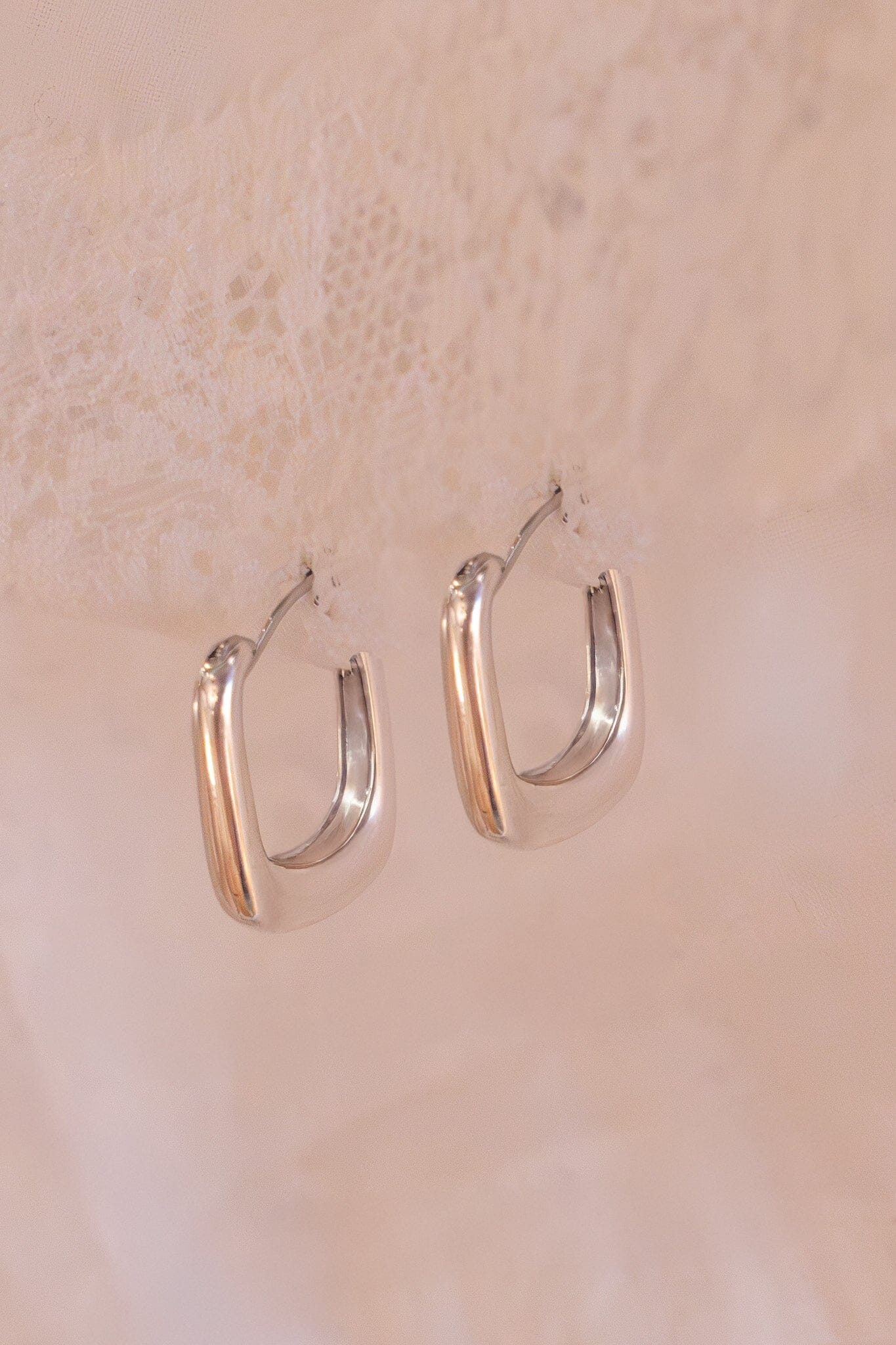 Sterling Silver Rectangle Hoops