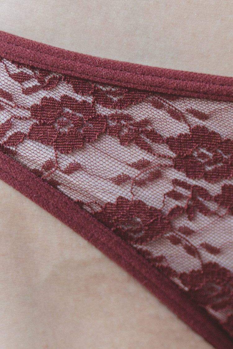 Lace Underwear | Burgundy / XS/S