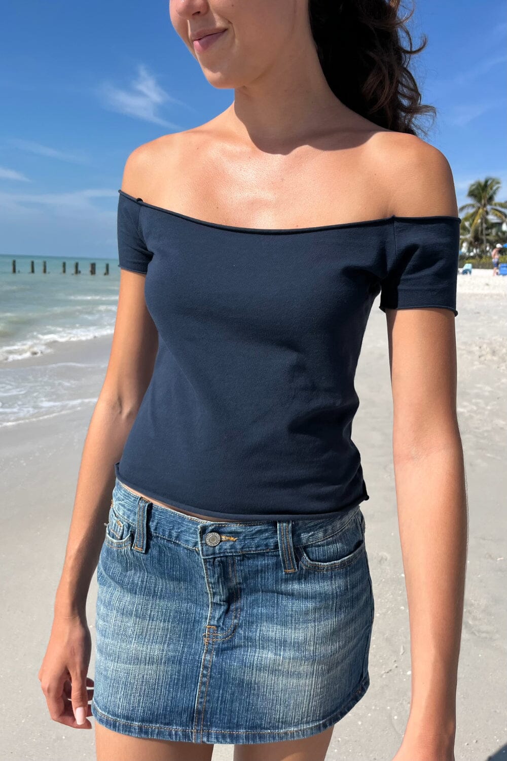 Brandy Melville Bonnie Top Gray - $8 (55% Off Retail) - From Gab