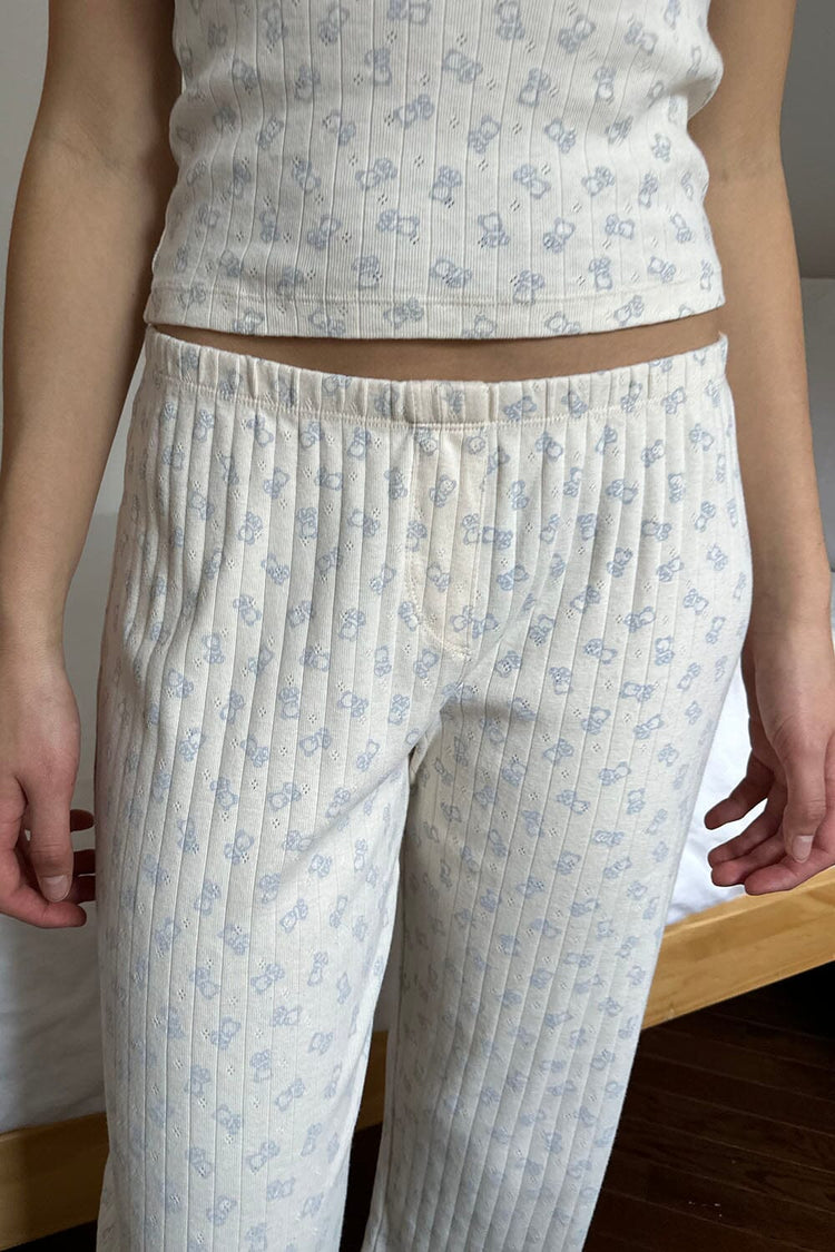 Keira Teddy Bear Sweatpants | Ivory / XS/S