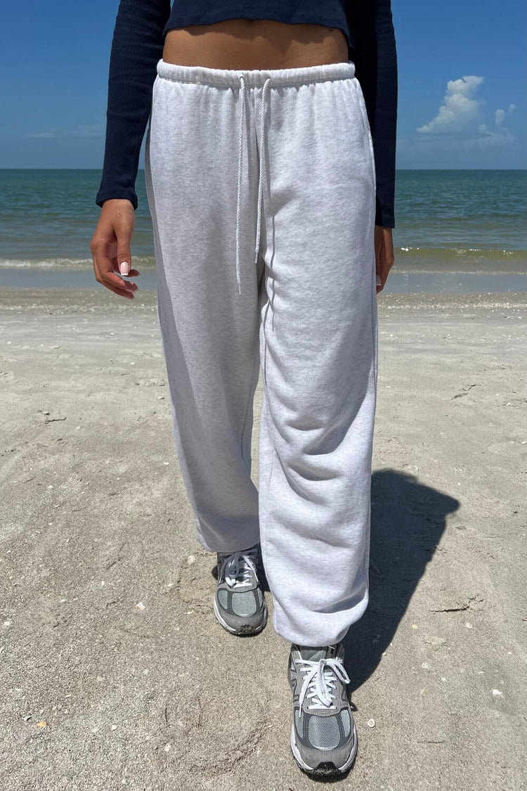 Rosa Tie Sweatpants | Heather White / S