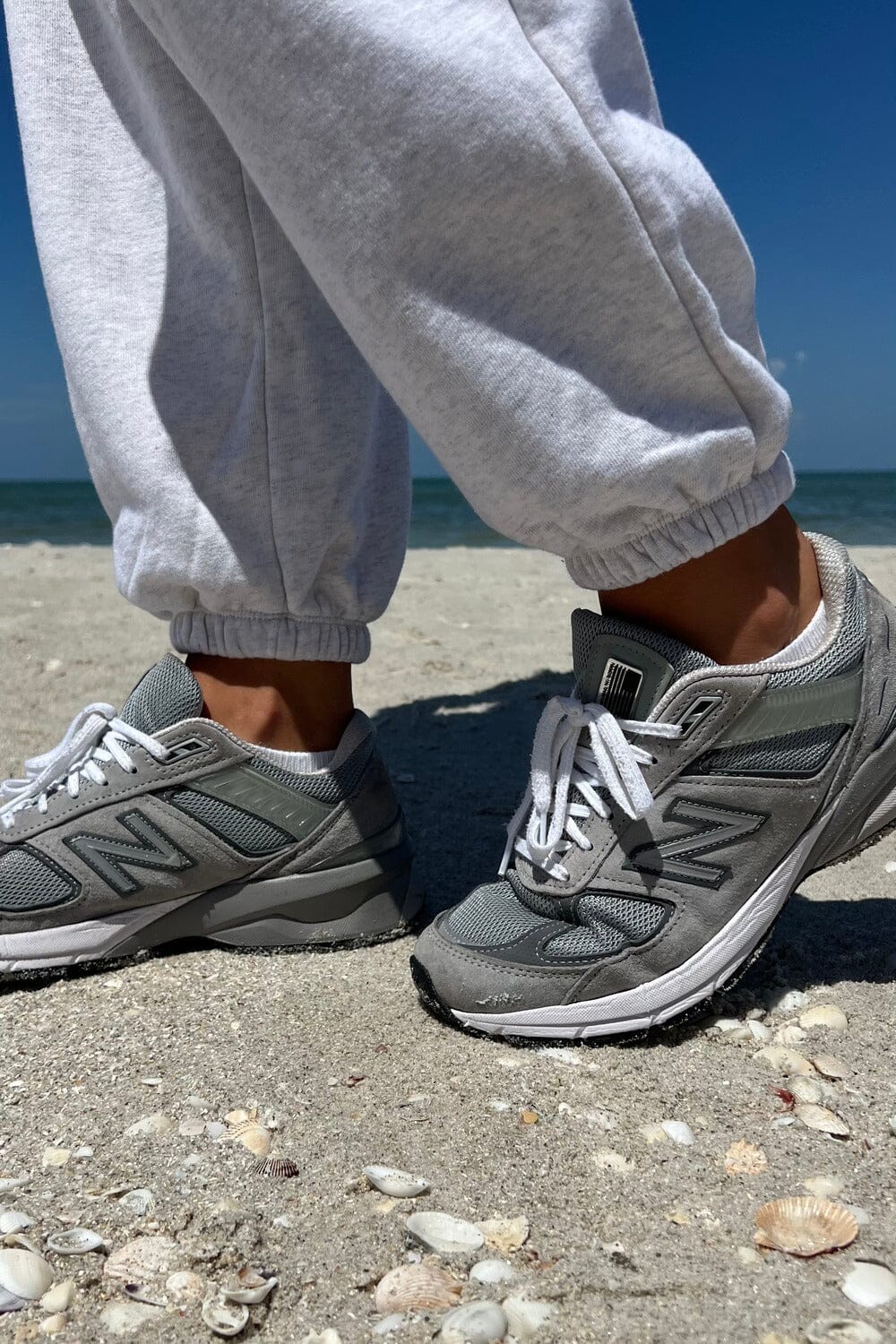 Rosa Tie Sweatpants | Heather White / S