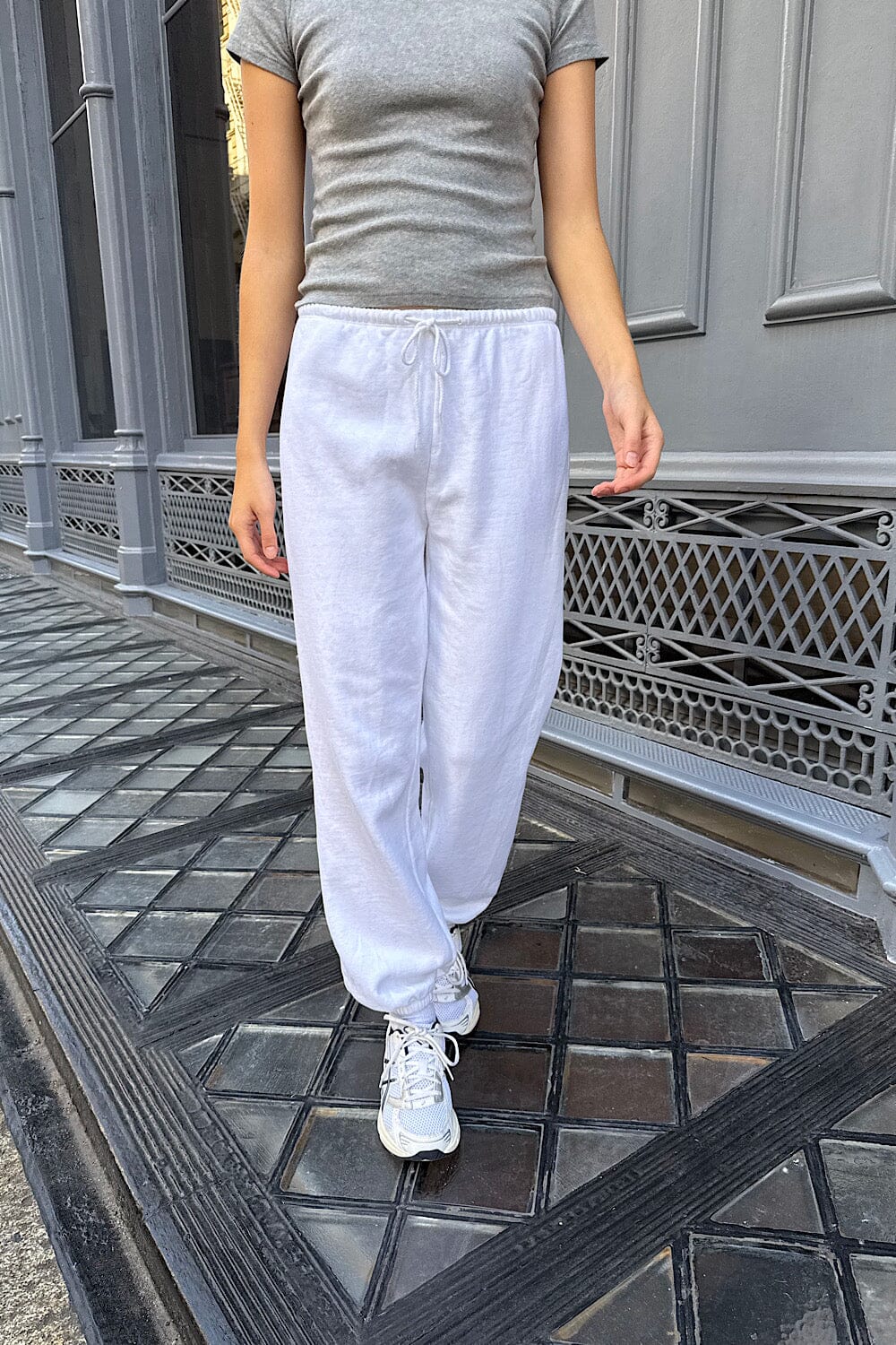 Rosa Tie Sweatpants | Natural White / S