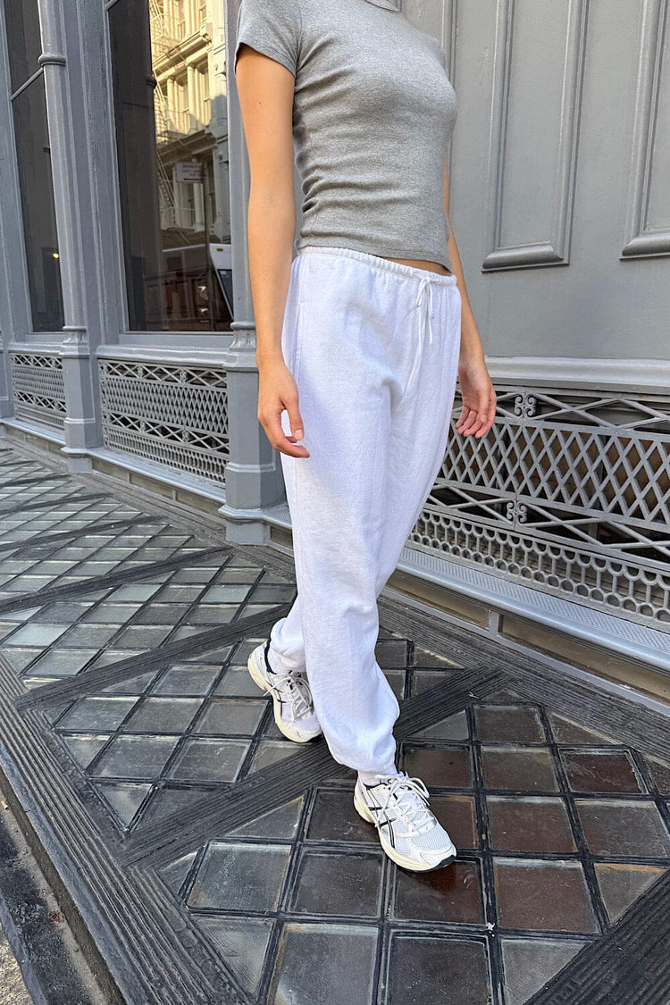 Rosa Tie Sweatpants | Natural White / S