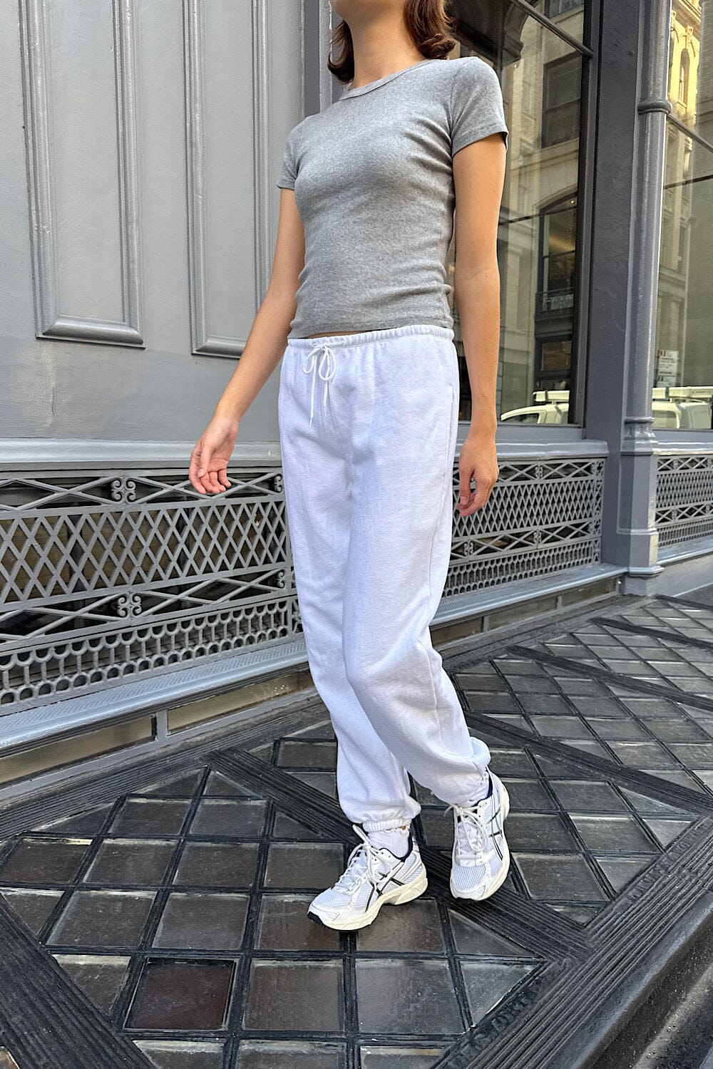 Rosa Tie Sweatpants | Natural White / S