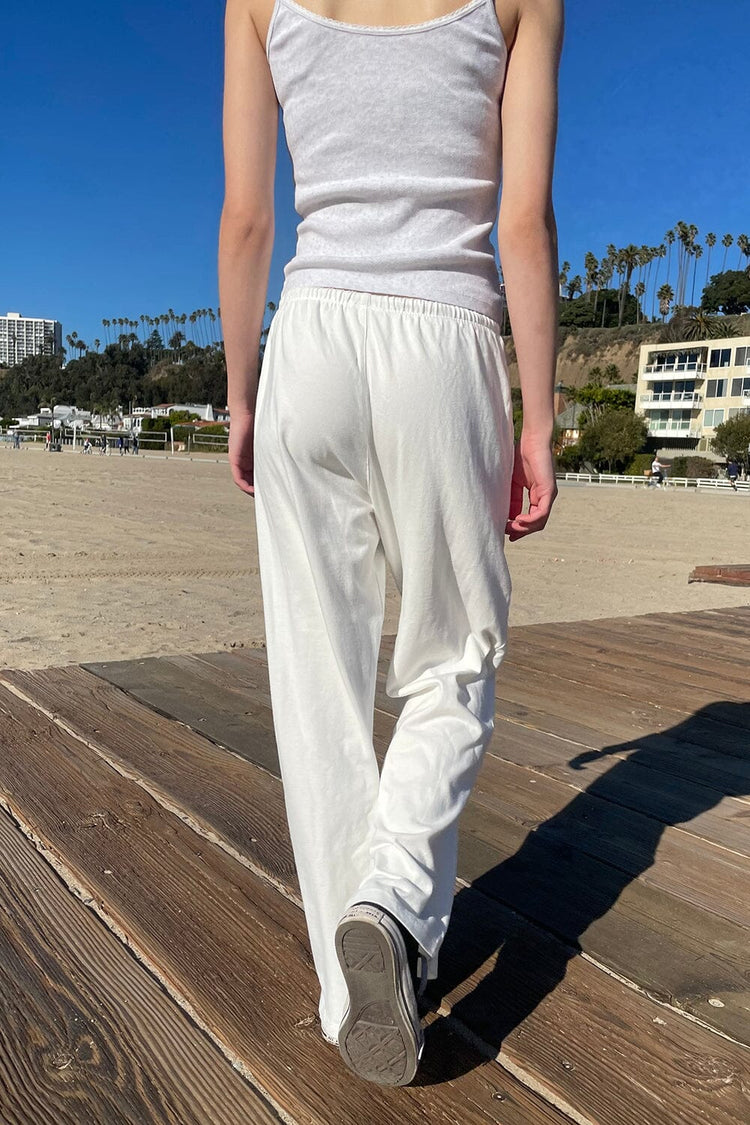 Autumn Tie Sweatpants | Natural White / XS/S