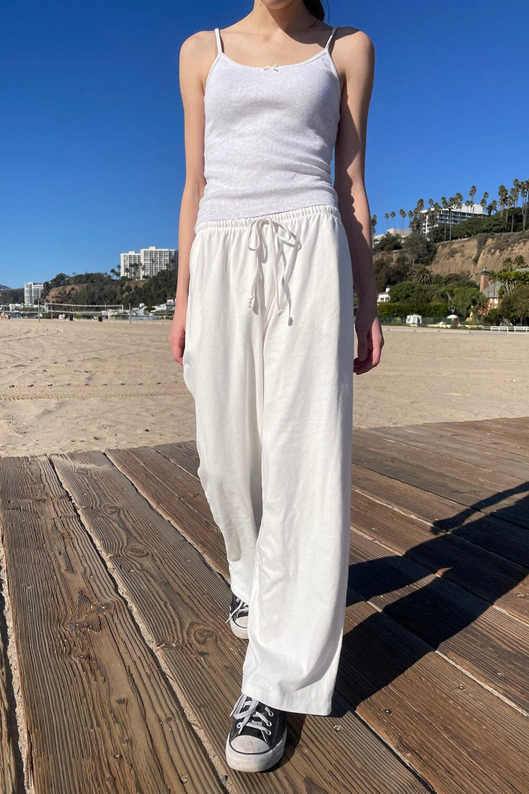 Autumn Tie Sweatpants | Natural White / XS/S