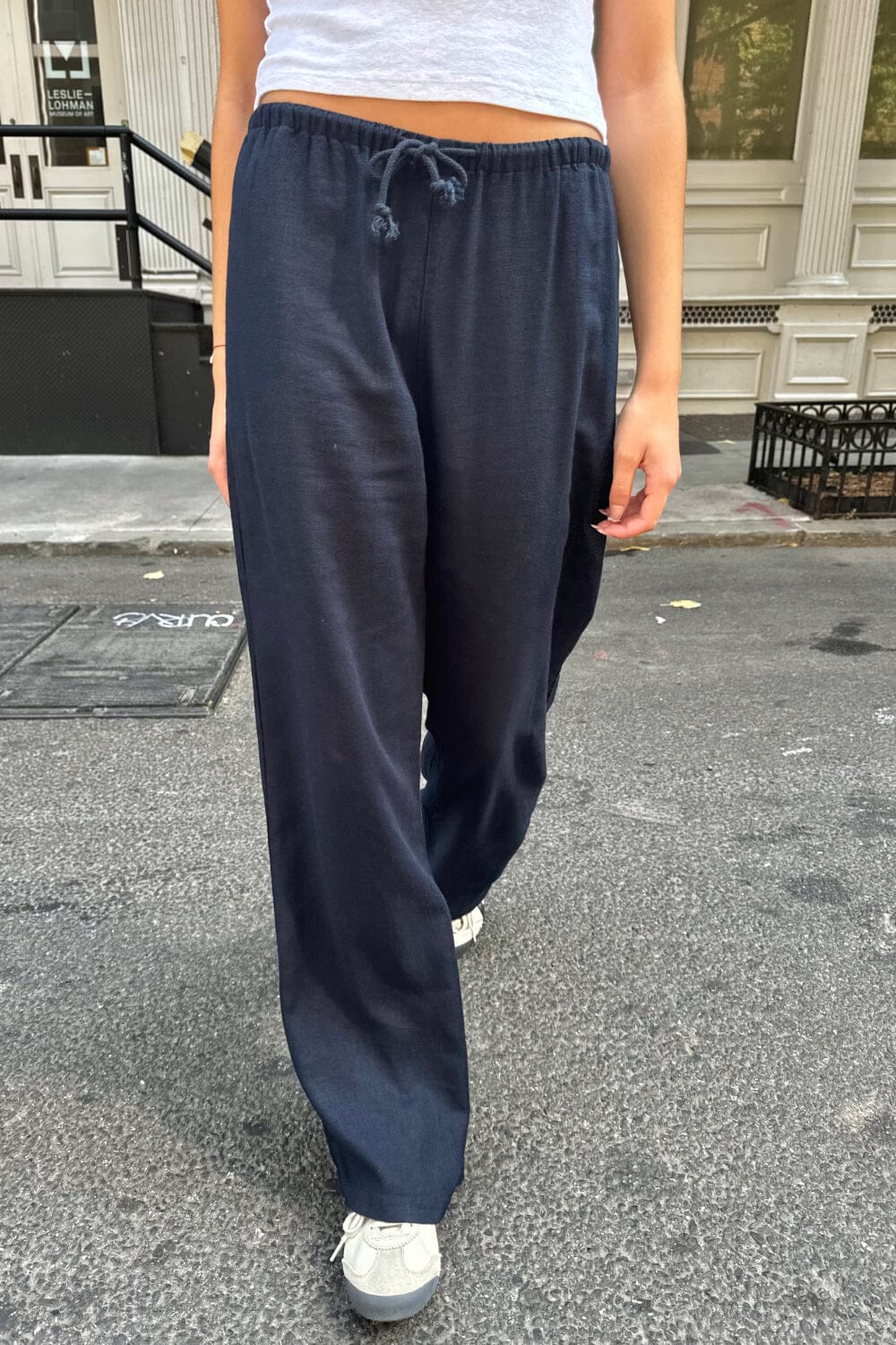 Linen Brandy Melville Blue Striped Pants Last! Brandy Melville