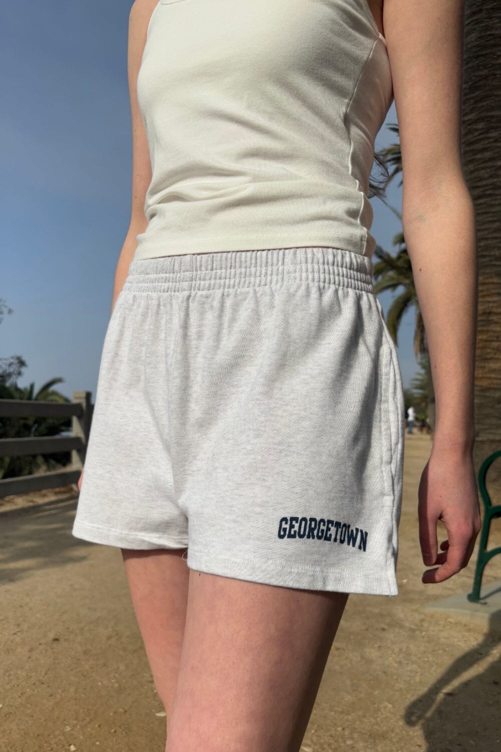 Rosa Georgetown Sweatshorts | Light Heather Grey / S/M
