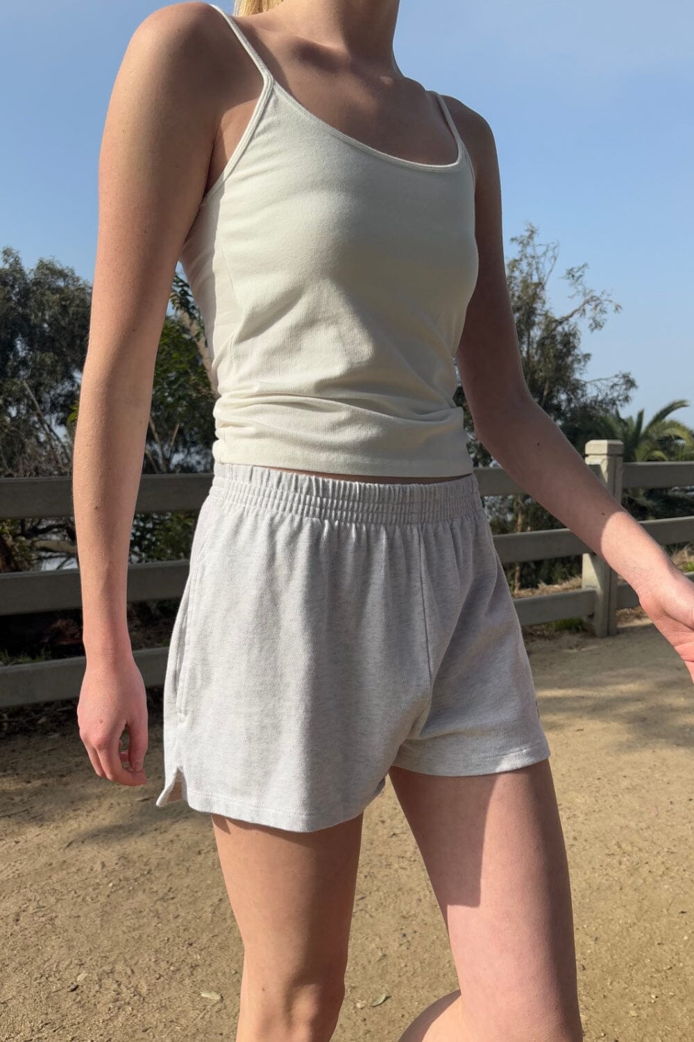 Rosa Georgetown Sweatshorts | Light Heather Grey / S/M