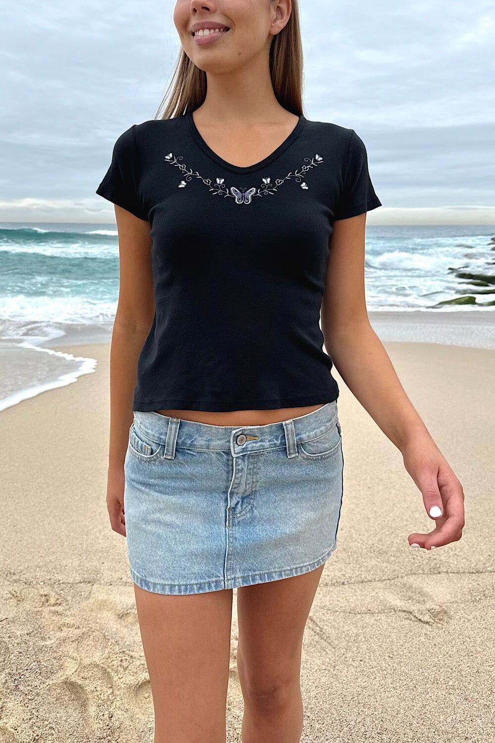Brandy Melville Usa-Ashlyn Butterfly Top
