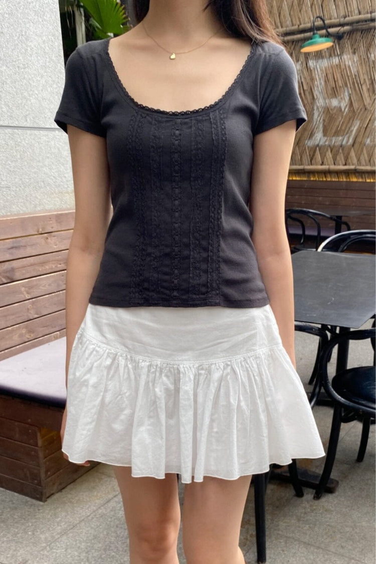 Giselle Lace Top | Black / XS/S