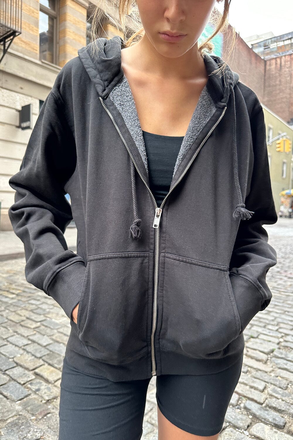 Brandy Melville New York Christy Oversized Hoodie Black - $42 (30% Off  Retail) - From J