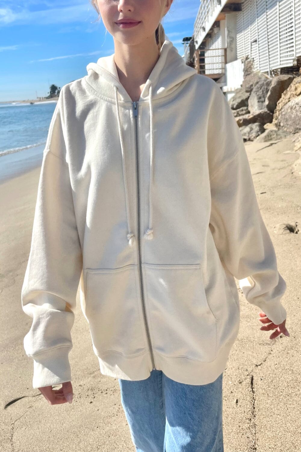 Brandy Melville Christy New York Hoodie White - $29 (30% Off Retail) - From  Lia