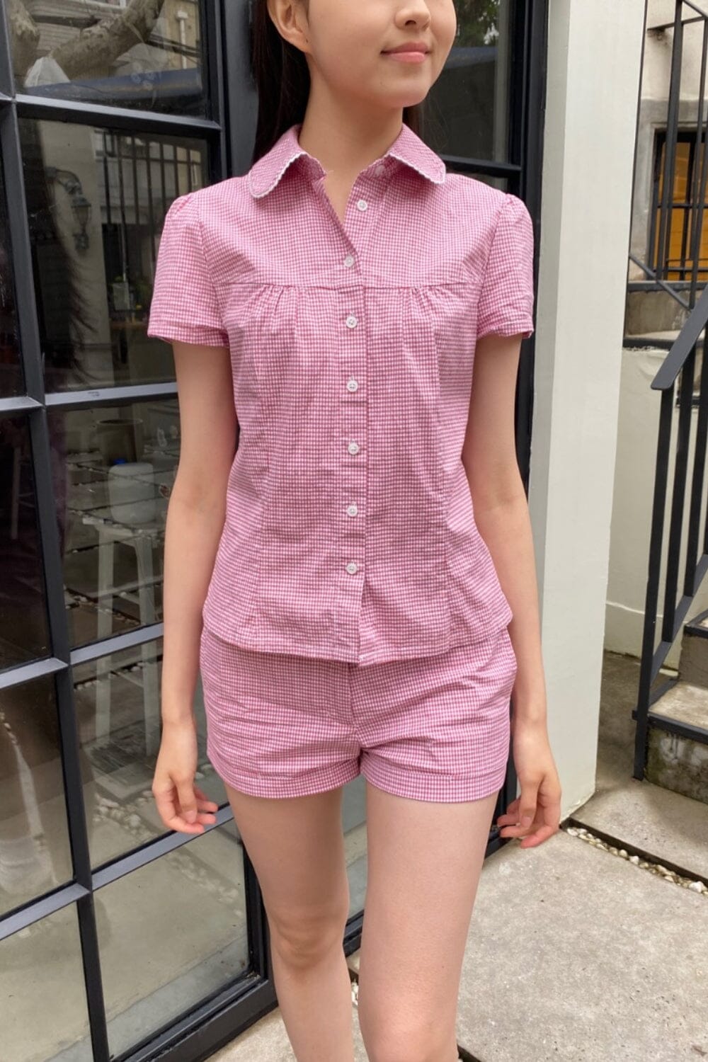 Brandy Melville USA-Teagan Checkered Top