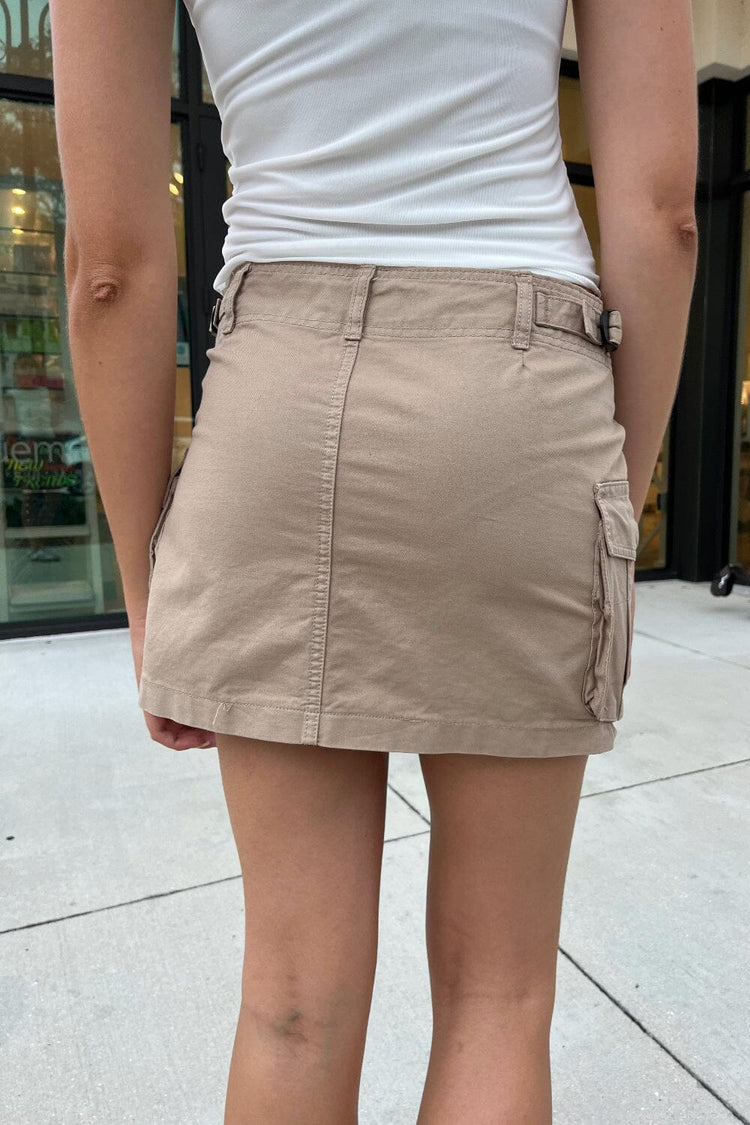 Beverly Cargo Mini Skirt | Khaki Beige / S