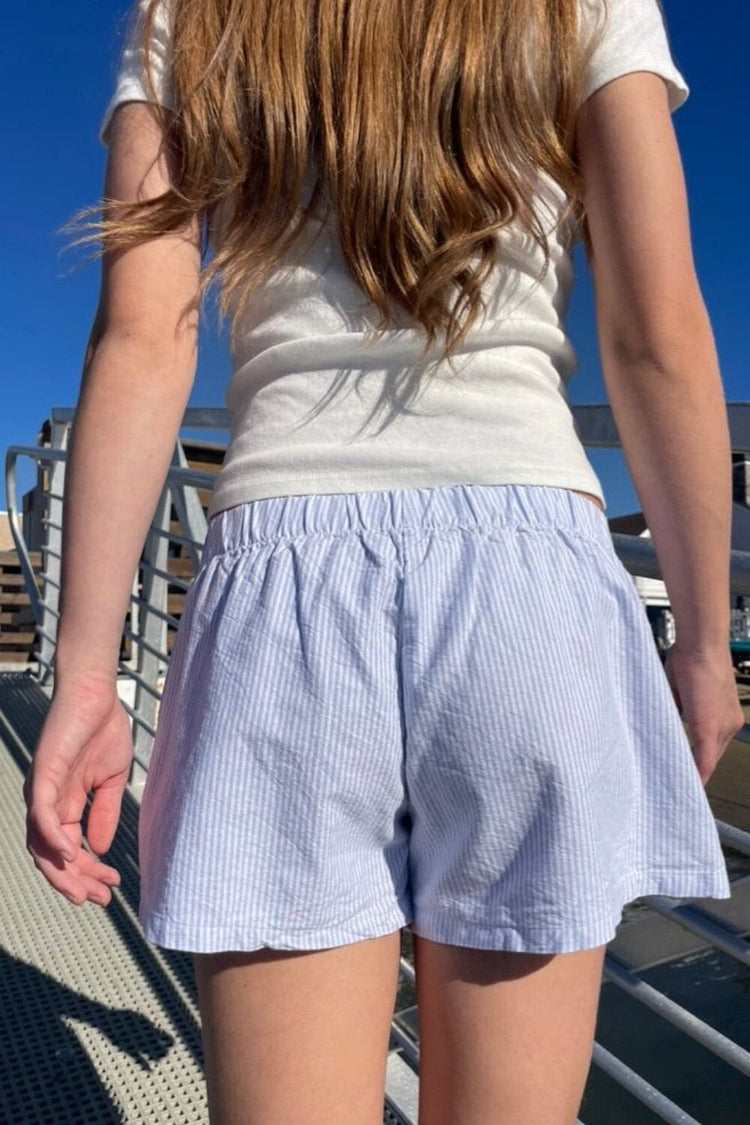 Keira Striped Boxer Shorts | Blue Stripes / XS/S