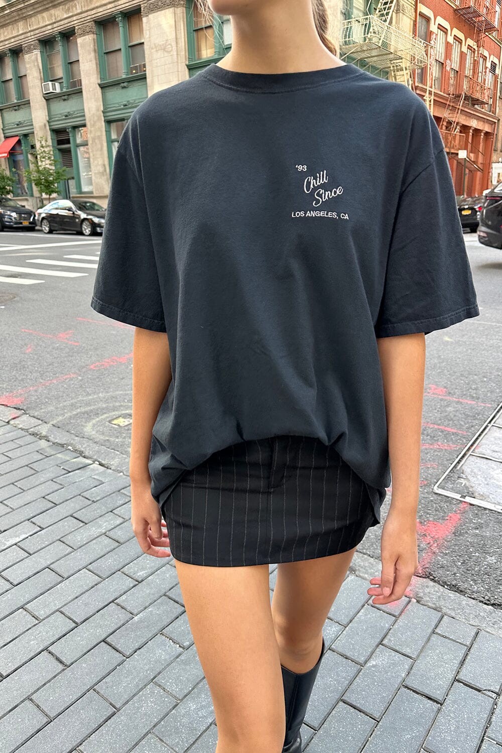 Los Angeles black oversized tshirt, Street Style Store