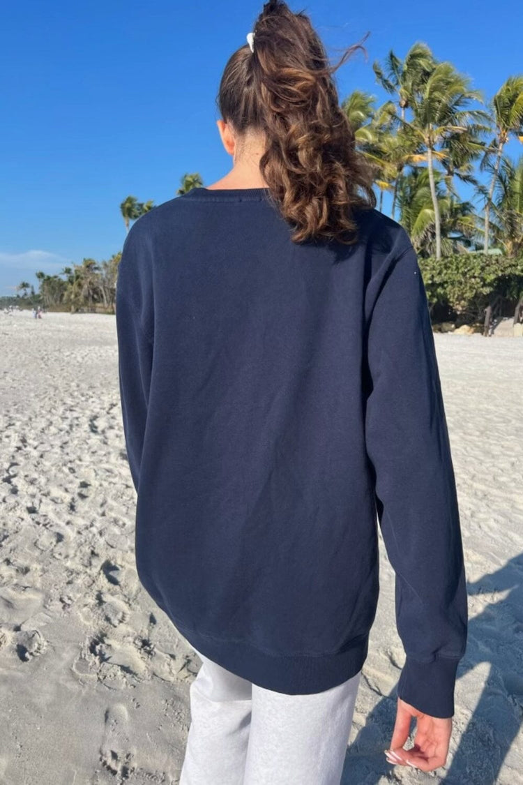 Erica USA Sweatshirt | Navy Blue / Oversized Fit