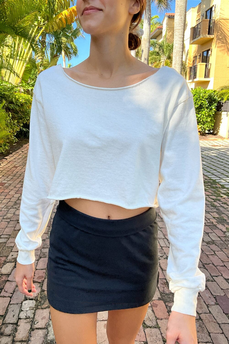 Estelle Cotton Top | White / Cropped Fit
