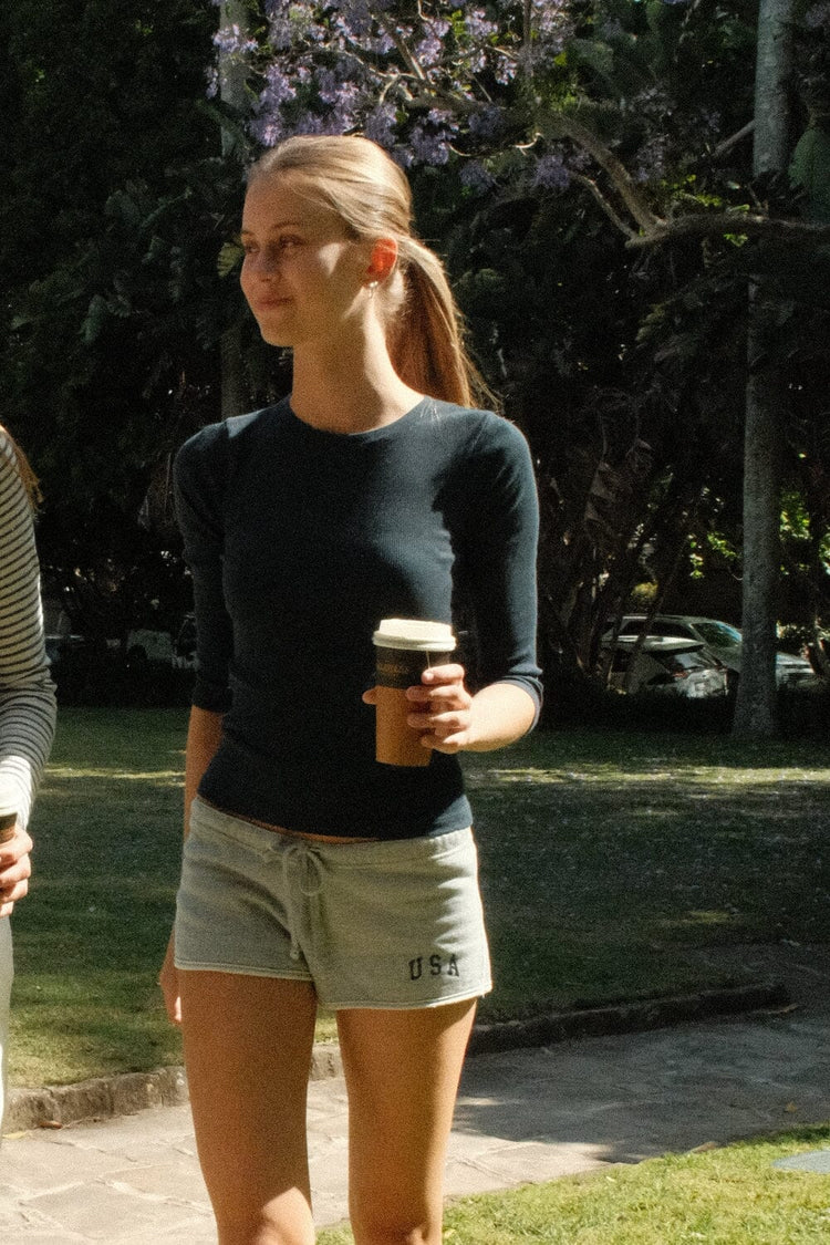 Emery USA Sweatshorts | Heather Grey / XS/S