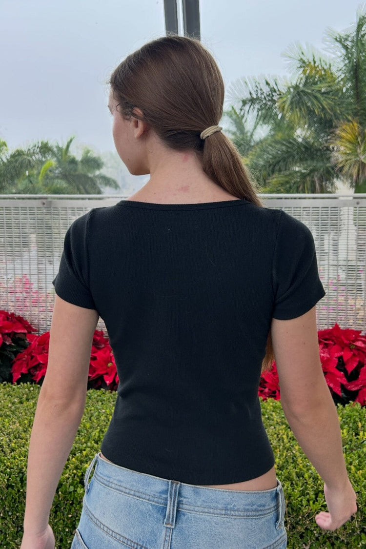 Helen Butterfly Top | Black / XS/S