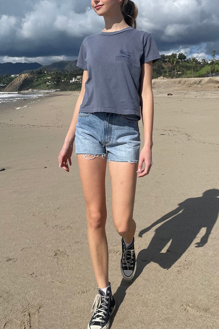 Chloe Newport Top | Faded Navy Blue / Regular Fit