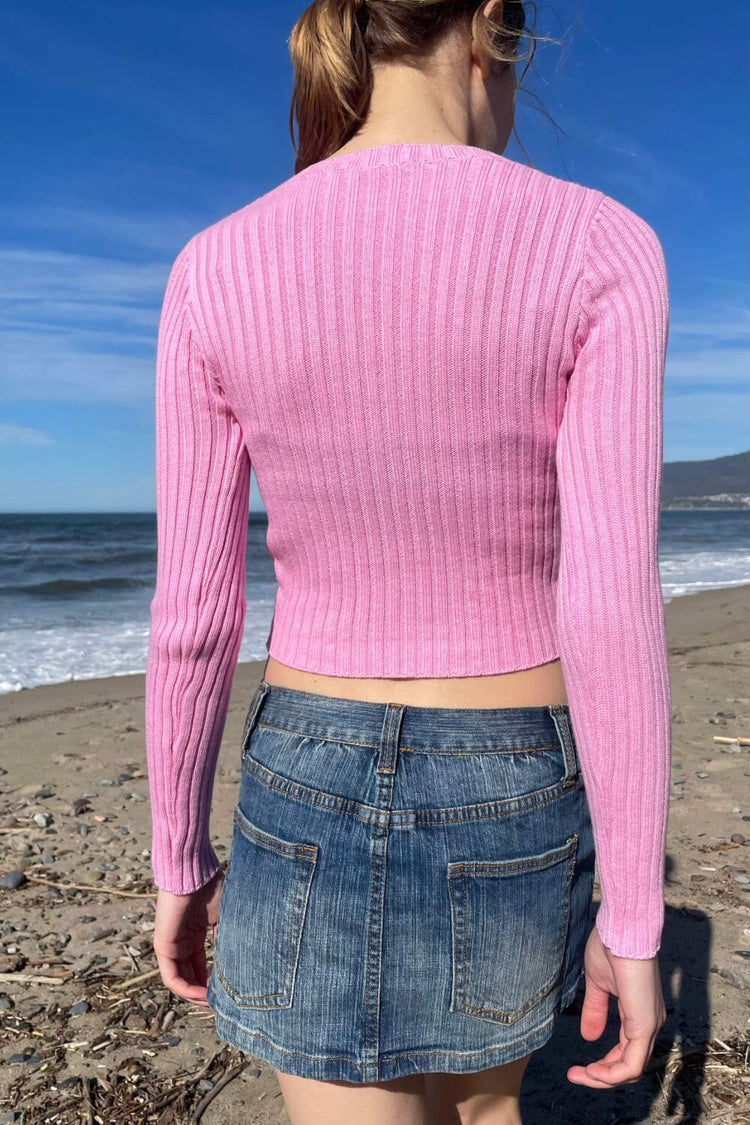Milena Cotton Sweater | Bubblegum Pink / XS/S