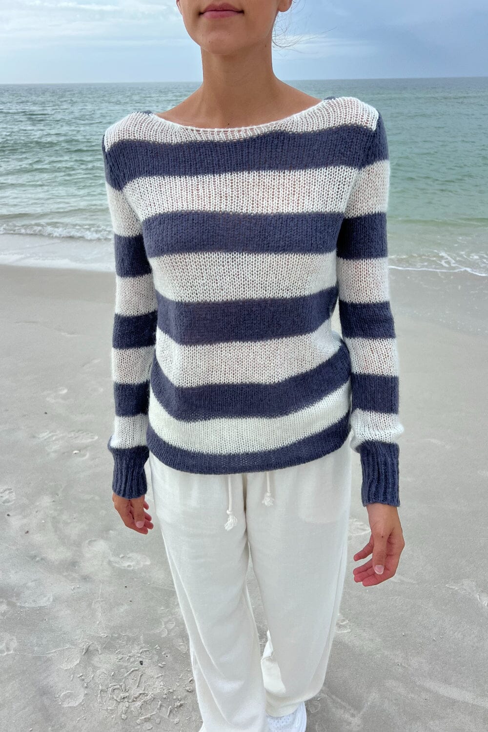 Brandy Melville soft hot wool blend striped sweater