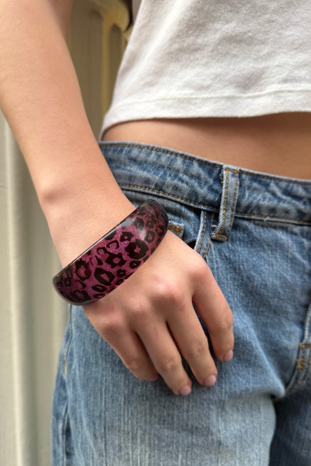 Leopard Rigid Bracelet – Brandy Melville