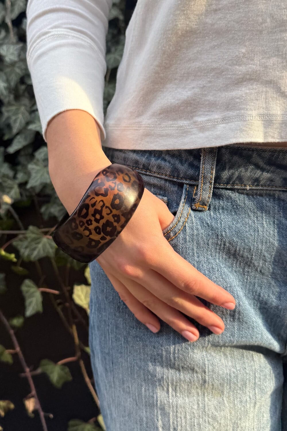 Leopard Rigid Bracelet – Brandy Melville