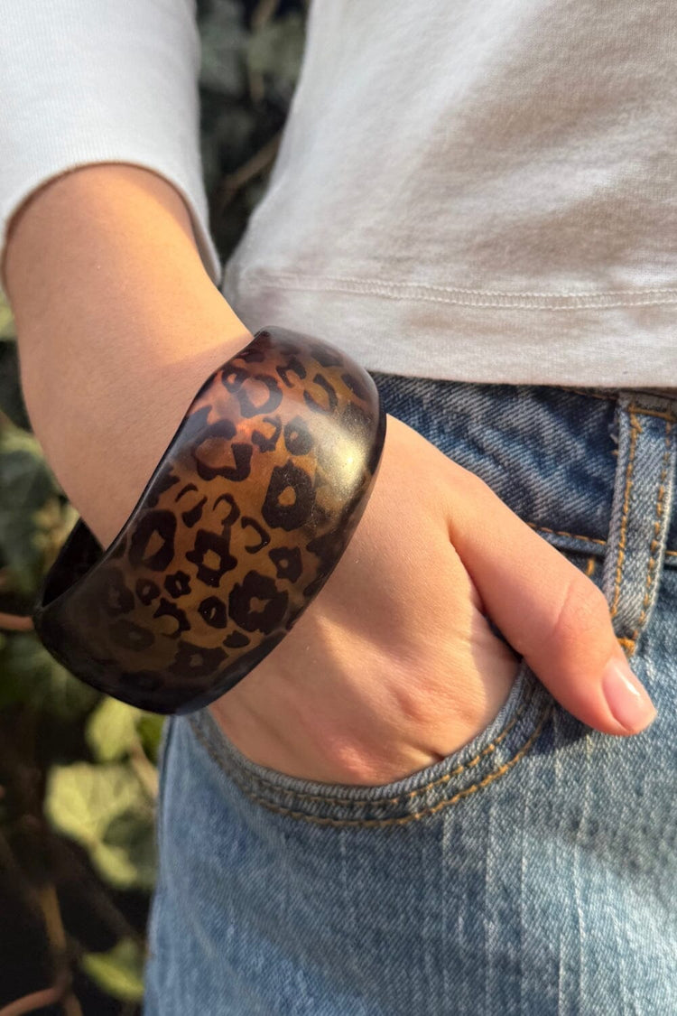Leopard Rigid Bracelet | Brown Leopard