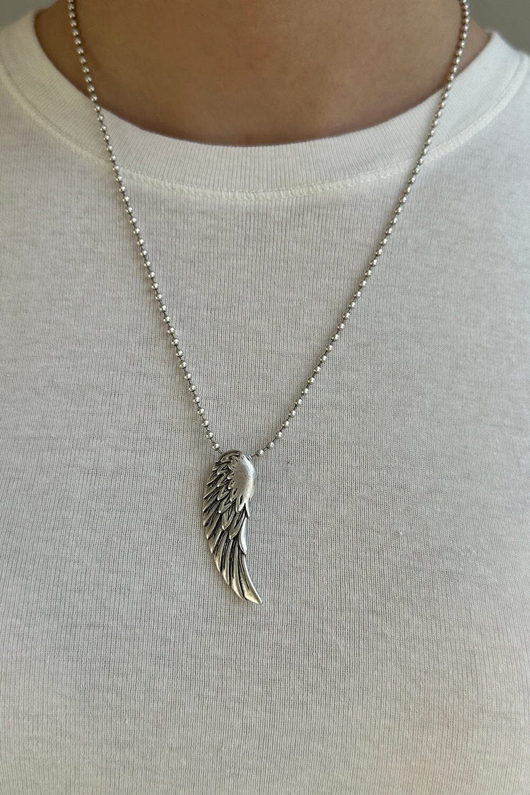Angel Wing Necklace | Silver