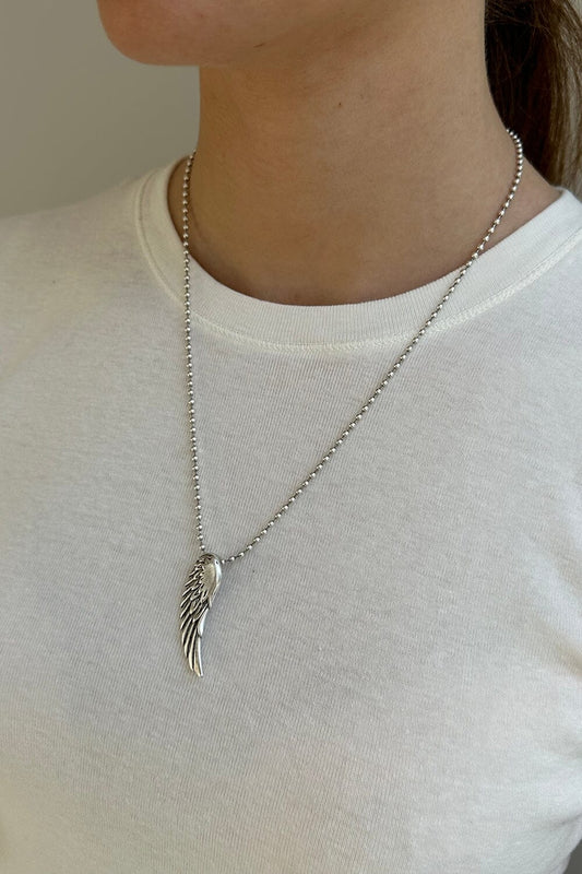 Angel Wing Necklace | Silver
