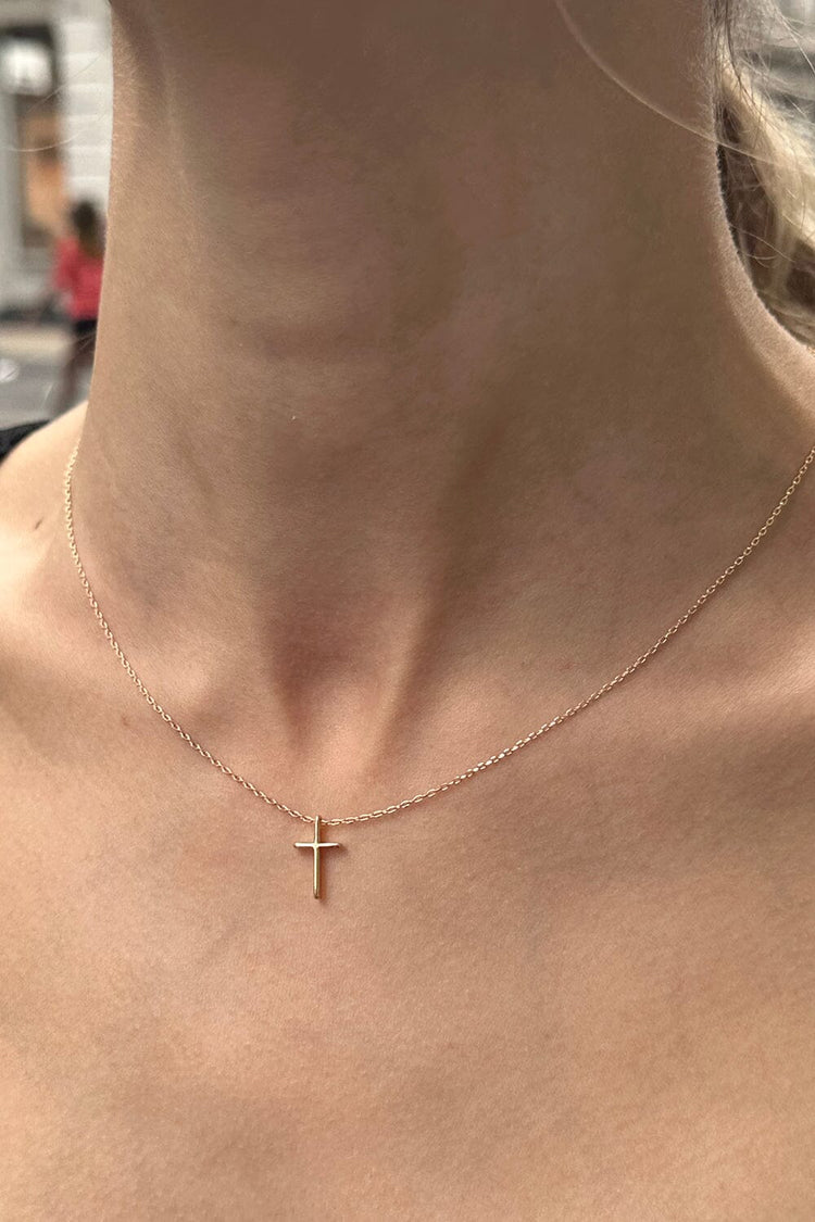 Cross Necklace | Gold