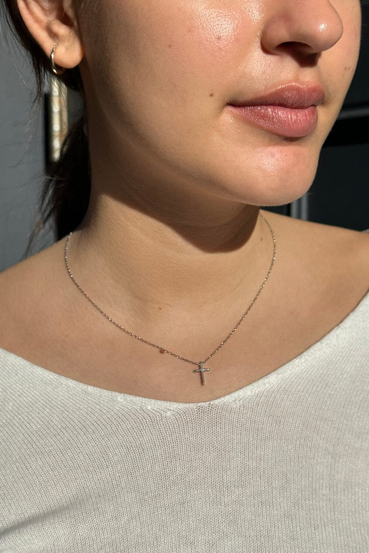 Cross Necklace | Silver