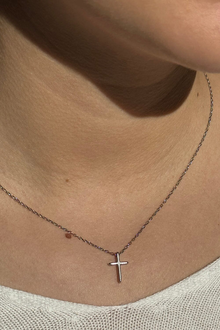 Cross Necklace | Silver