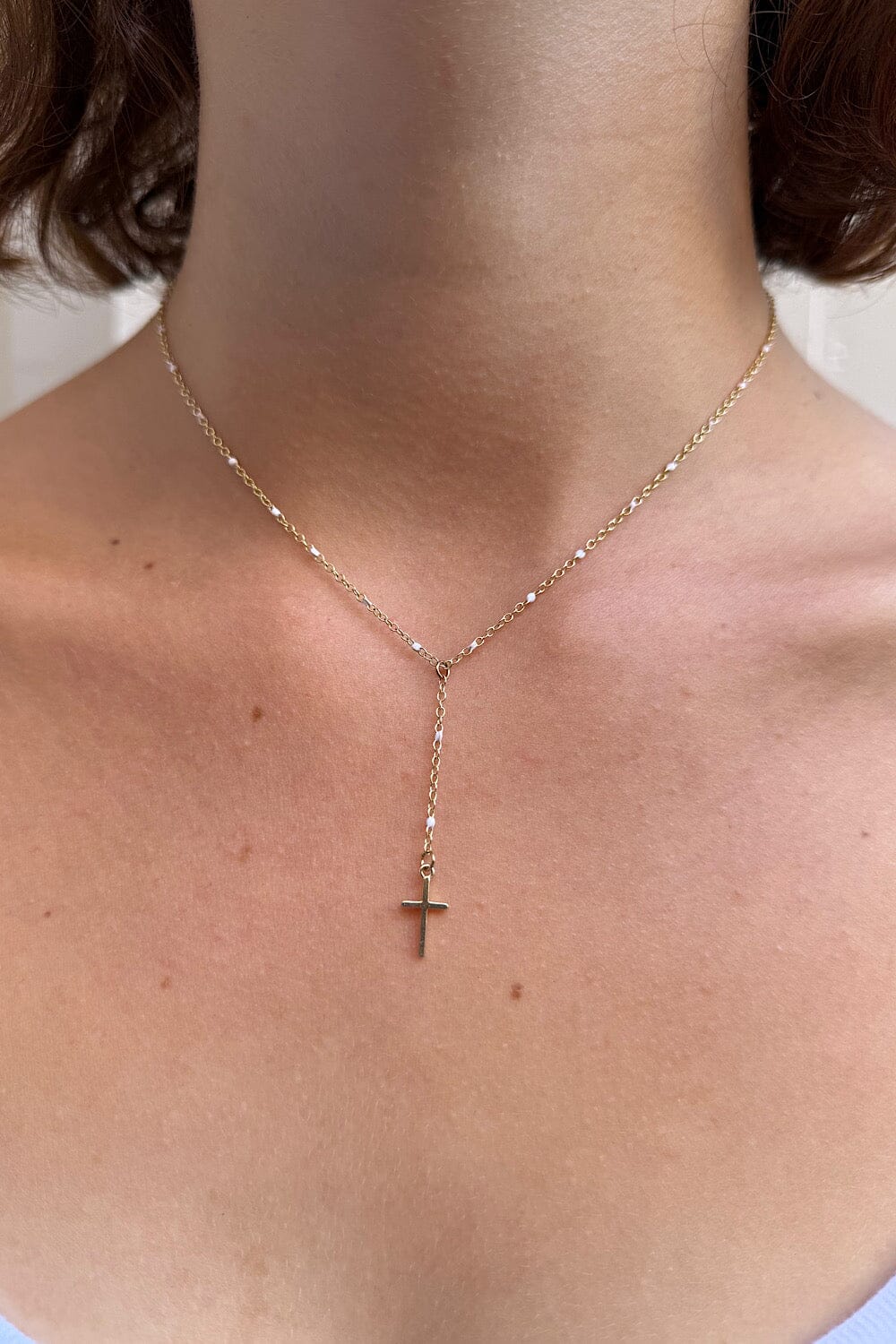 Brandy Melville Usa-Bead Cross Chain
