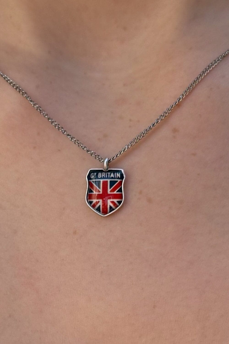 UK Flag Necklace | Silver