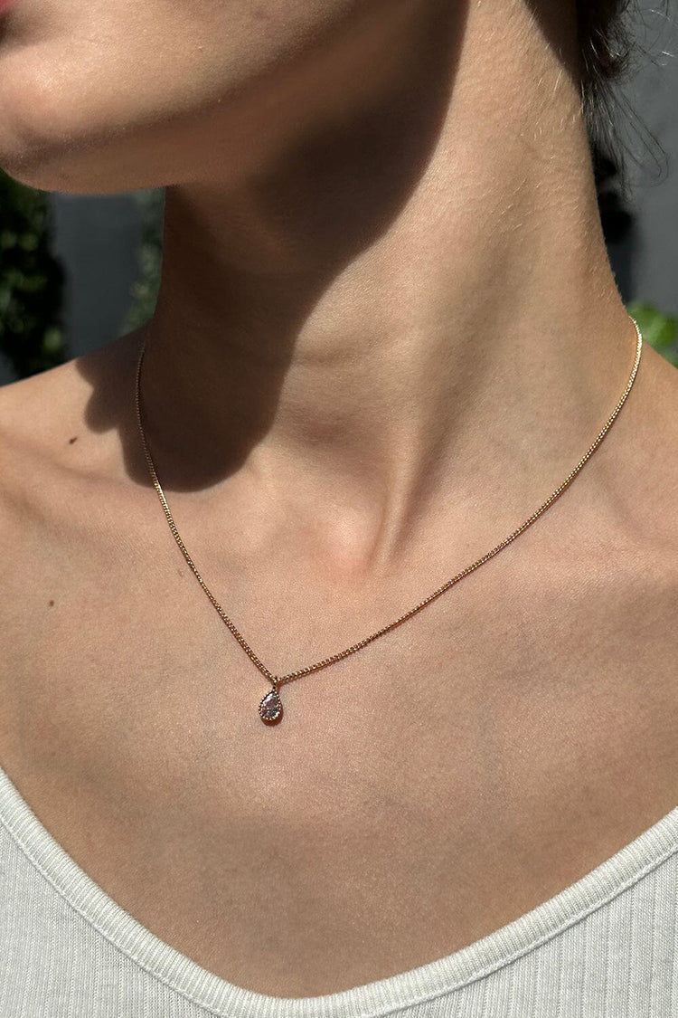 Diamond Charm Necklace | Gold