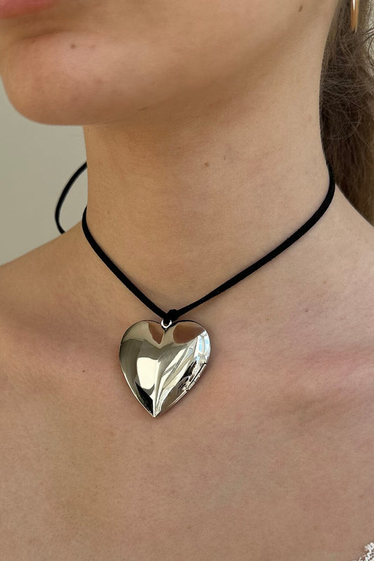 Heart Pendant Necklace | Silver