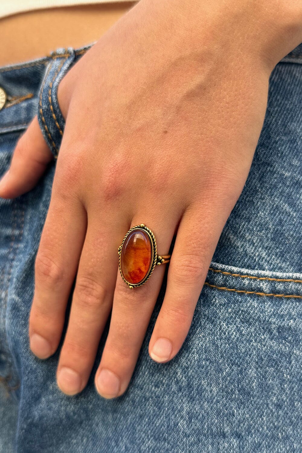 Brandy Melville Usa-Rhinestone Ring