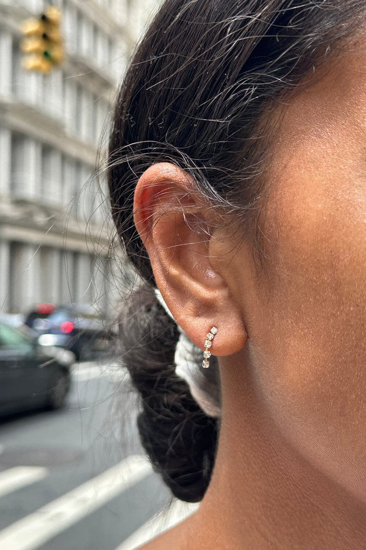 Diamond Vine Earrings | Gold