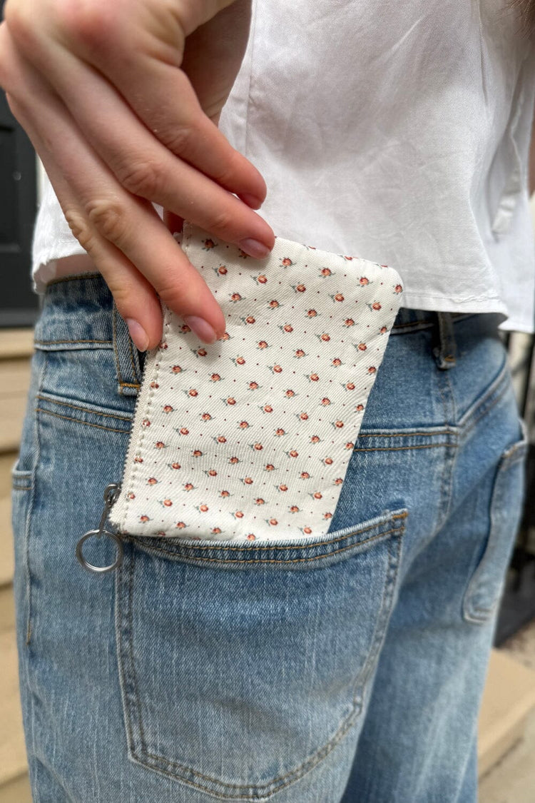 Floral Coin Purse | Ivory and Peach Floral
