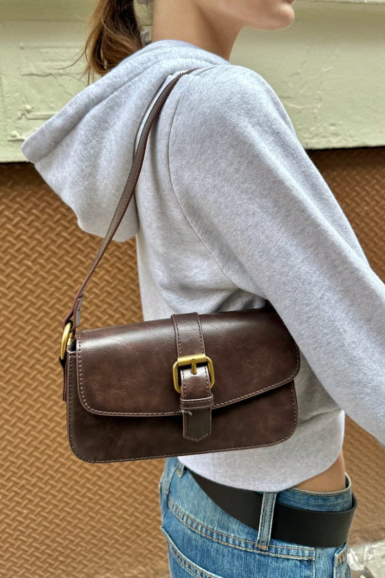 Buckle Shoulder Bag | Brown