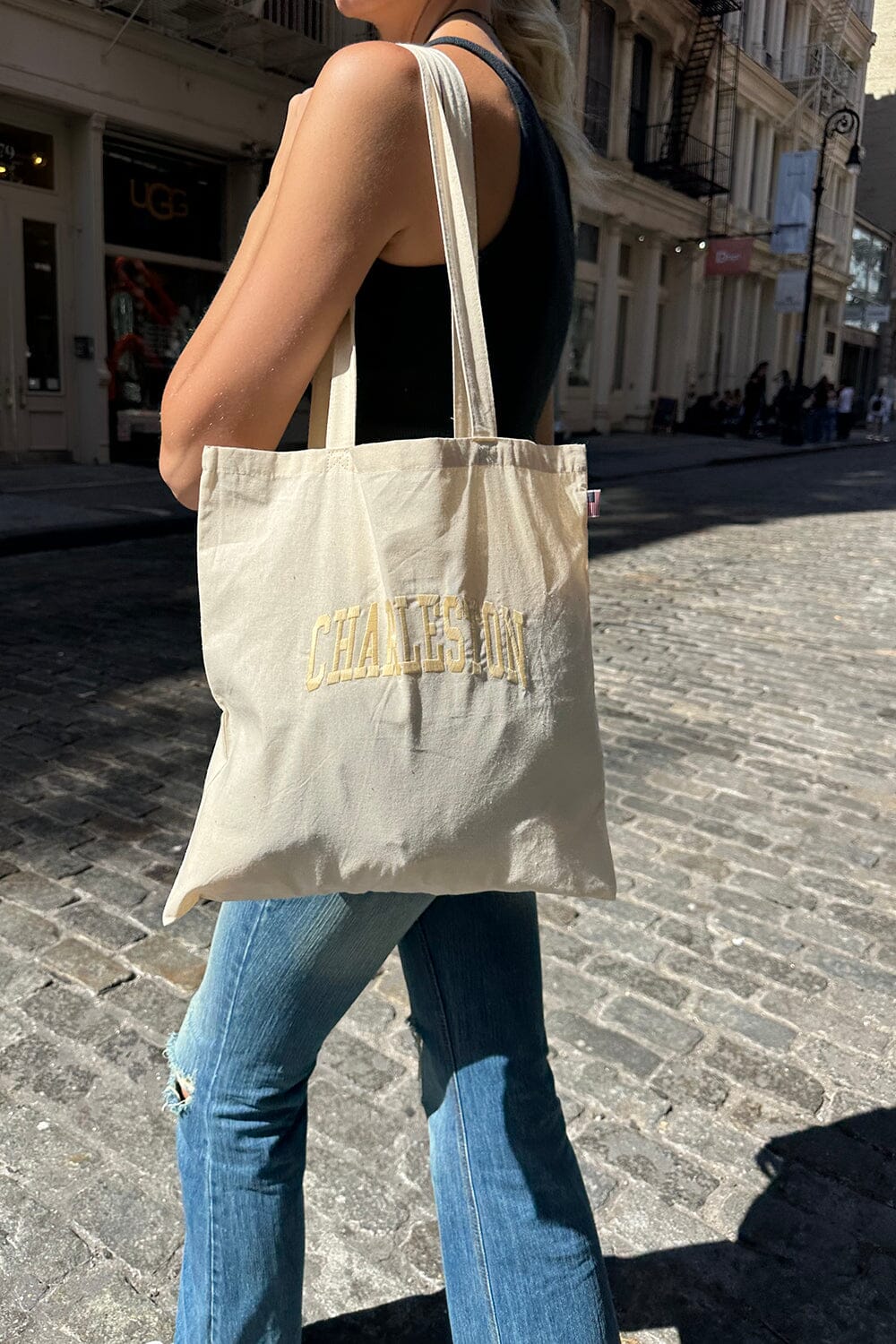Denim Tote Bag  Brandy Melville Womens Bags & Backpacks - The