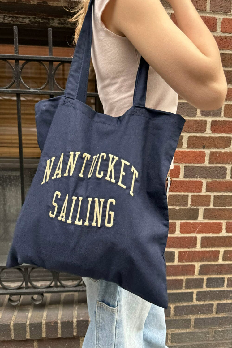 Nantucket Sailing Tote Bag | Classic Navy