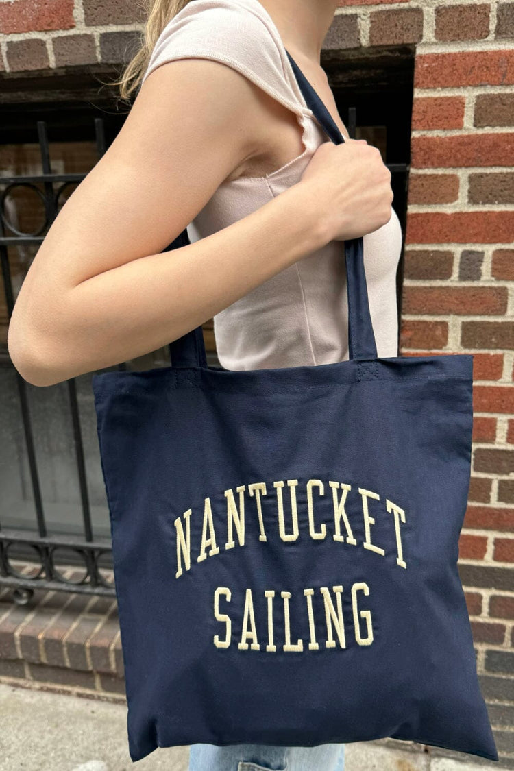 Nantucket Sailing Tote Bag | Classic Navy