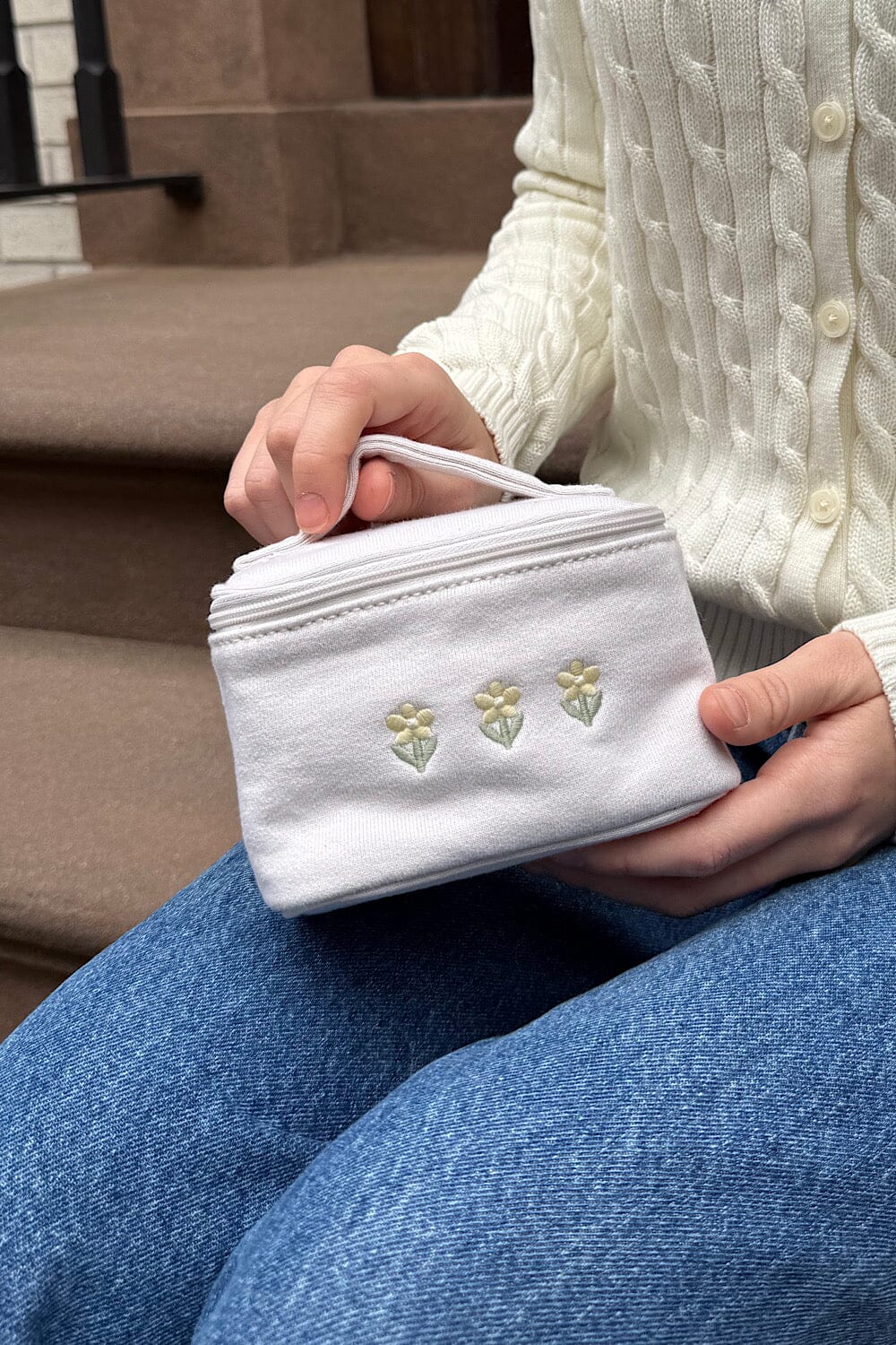 Floral Makeup Bag | Light Pink