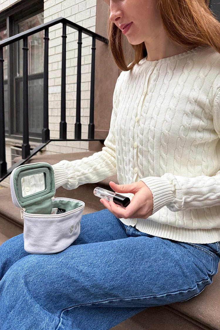 Floral Makeup Bag | Light Pink